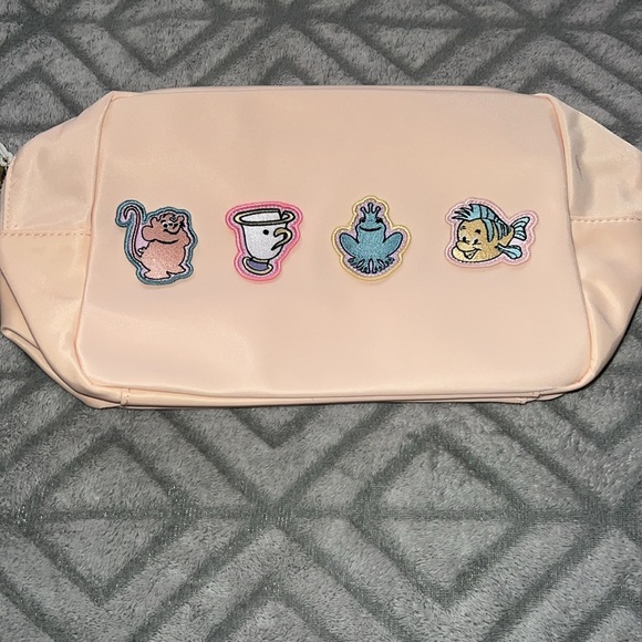 Disney x Stoney Clover Lane Big Princess Pouch-Flounder, Gus, Chip in Peach - Picture 6 of 11
